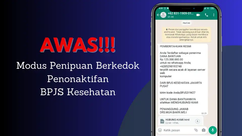 Modus Penipuan Berkedok Penonaktifan BPJS Kesehatan